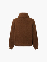 Caramel Stand Collar Fleece Jacket